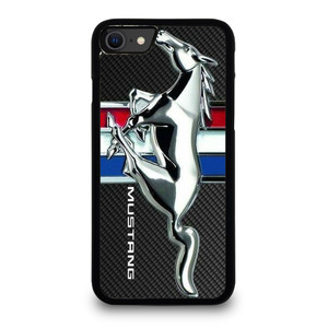 FORD MUSTANG CARBON METAL EMBLEM iPhone SE 2020 Case Cover