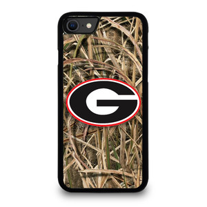 GEORGIA BULLDOGS CAMO LEAF LOGO iPhone SE 2020 Case Cover