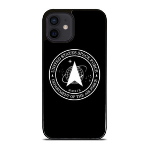 UNITED STATES SPACE FORCE BLACK  iPhone 12 Mini Case Cover UNITED STATES SPACE FORCE BLACK  iPhone 12 Mini Case Cover