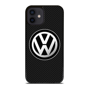 VW VOLKSWAGEN BLACK CARBON  iPhone 12 Mini Case Cover