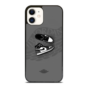 AIR JORDAN 1 SNEAKERS GREY iPhone 12 Case Cover AIR JORDAN 1 SNEAKERS GREY iPhone 12 Case Cover
