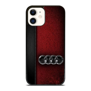 AUDI LOGO LEATHER iPhone 12 Case Cover AUDI LOGO LEATHER iPhone 12 Case Cover