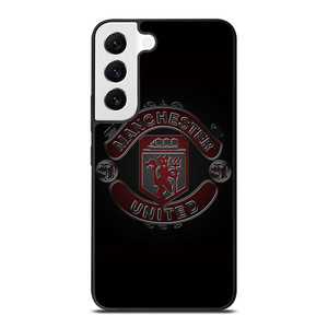 MANCHESTER UNITED FC BLACK LOGO Samsung Galaxy S22 Case Cover MANCHESTER UNITED FC BLACK LOGO Samsung Galaxy S22 Case Cover