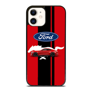 FORD MUSTANG RED STRIPE iPhone 12 Case Cover FORD MUSTANG RED STRIPE iPhone 12 Case Cover