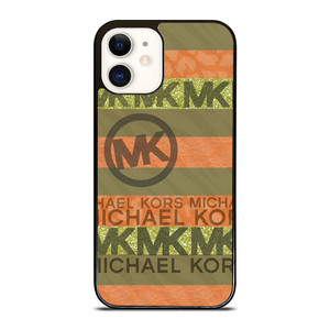 MICHAEL KORS PEACH STRIPE  iPhone 12 Case Cover MICHAEL KORS PEACH STRIPE  iPhone 12 Case Cover