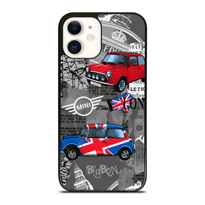 MINI COOPER LONDON COLLAGE iPhone 12 Case Cover MINI COOPER LONDON COLLAGE iPhone 12 Case Cover