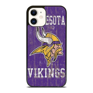 MINNESOTA VIKINGS WOODEN LOGO  iPhone 12 Case Cover MINNESOTA VIKINGS WOODEN LOGO  iPhone 12 Case Cover