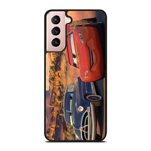 LIGHTNING MCQUEEN AND DOG HUDSON CARS Samsung Galaxy S21 Case Cover