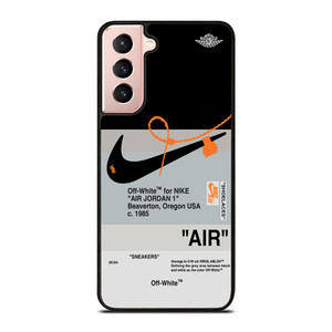 NIKE AIR JORDAN 1 OFF WHITE BLACK Samsung Galaxy S21 Case Cover