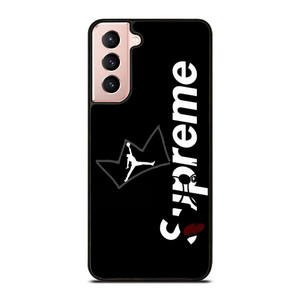 SUPREME AIR JORDAN CROWN Samsung Galaxy S21 Case Cover SUPREME AIR JORDAN CROWN Samsung Galaxy S21 Case Cover