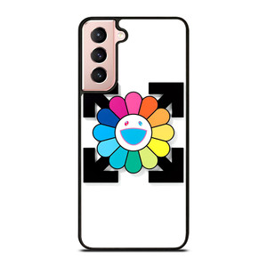 TAKASHI MURAKAMI SMILEY FLOWER OFF WHITE Samsung Galaxy S21 Case Cover TAKASHI MURAKAMI SMILEY FLOWER OFF WHITE Samsung Galaxy S21 Case Cover