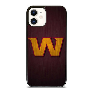 WASHINGTON COMMANDERS WOOD LOGO  iPhone 12 Case Cover WASHINGTON COMMANDERS WOOD LOGO  iPhone 12 Case Cover