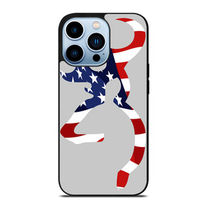 BROWNING DEER USA FLAG LOGO iPhone 13 Pro Max Case Cover