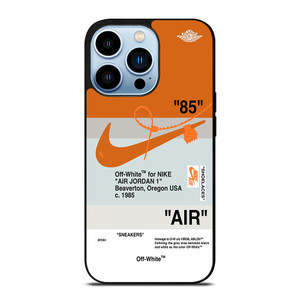 NIKE AIR JORDAN 1 OFF WHITE ORANGE iPhone 13 Pro Max Case Cover