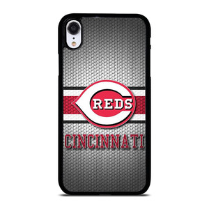 CINCINNATI RED BASEBALL METAL LOGO iPhone XR Case Cover