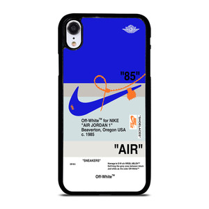 NIKE AIR JORDAN 1 OFF WHITE BLUE iPhone XR Case Cover NIKE AIR JORDAN 1 OFF WHITE BLUE iPhone XR Case Cover