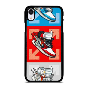NIKE AIR JORDAN OFF WHITE SNEAKERS VECTOR iPhone XR Case Cover NIKE AIR JORDAN OFF WHITE SNEAKERS VECTOR iPhone XR Case Cover