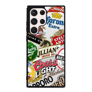 BEER WHISKEY LOGO COLLAGE Samsung Galaxy S23 Ultra Case Cover