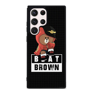 BROWN BEAR BEATS MUSIC CARTOON Samsung Galaxy S23 Ultra Case Cover
