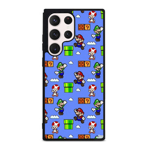 MARIO BROS LUIGI TOAD CUTE PATTERN Samsung Galaxy S23 Ultra Case Cover