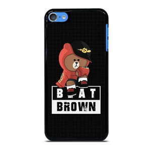BROWN BEAR BEATS MUSIC CARTOON iPod 7 Case Cover BROWN BEAR BEATS MUSIC CARTOON iPod 7 Case Cover