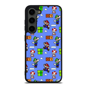 MARIO BROS LUIGI TOAD CUTE PATTERN Samsung Galaxy S23 Plus Case Cover
