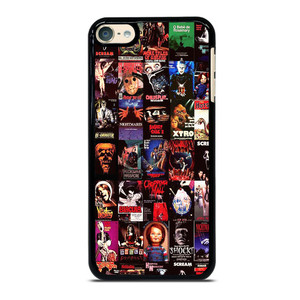 HORROR MOVIES POSTERS COLLAGE iPod 6 Case Cover HORROR MOVIES POSTERS COLLAGE iPod 6 Case Cover