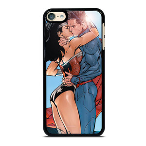 SUPERMAN WONDER WOMAN CARTOON KISSING iPod 6 Case Cover SUPERMAN WONDER WOMAN CARTOON KISSING iPod 6 Case Cover