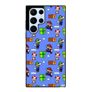 MARIO BROS LUIGI TOAD CUTE PATTERN Samsung Galaxy S22 Ultra Case Cover