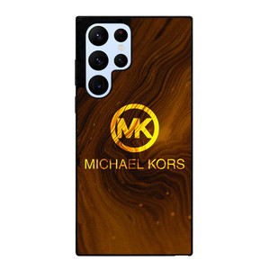 MICHAEL KORS GOLD MARBLE LOGO Samsung Galaxy S22 Ultra Case Cover