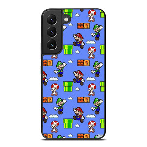 MARIO BROS LUIGI TOAD CUTE PATTERN Samsung Galaxy S22 Plus Case Cover