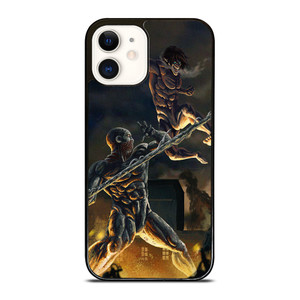 ATTACK ON TITAN VS WARHAMMER TITAN iPhone 12 Case Cover ATTACK ON TITAN VS WARHAMMER TITAN iPhone 12 Case Cover