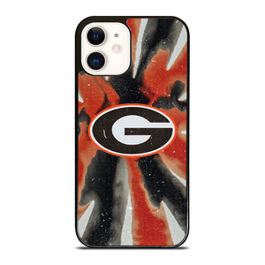 GEORGIA BULLDOGS PSYCHEDELIC LOGO  iPhone 12 Case Cover