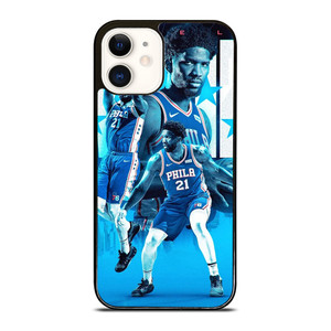 JOEL EMBIID PHILADELPHIA SIXERS ART iPhone 12 Case Cover JOEL EMBIID PHILADELPHIA SIXERS ART iPhone 12 Case Cover