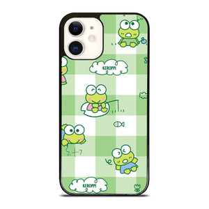 KEROPPI CARTOON TARTAN PATTERN iPhone 12 Case Cover KEROPPI CARTOON TARTAN PATTERN iPhone 12 Case Cover