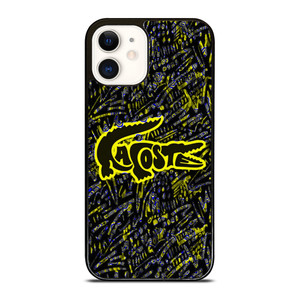 LACOSTE YELLOW PATTERN  iPhone 12 Case Cover