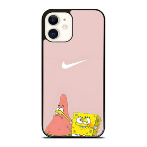NIKE PATRICK AND SPONGEBOB PINK  iPhone 12 Case Cover NIKE PATRICK AND SPONGEBOB PINK  iPhone 12 Case Cover