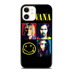 NIRVANA ROCK BAND WPAP iPhone 12 Case Cover NIRVANA ROCK BAND WPAP iPhone 12 Case Cover