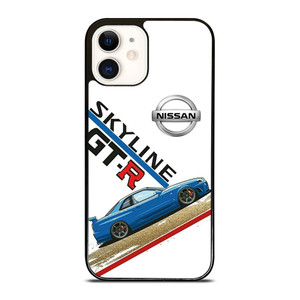 NISSAN GTR SKYLINE BLUE iPhone 12 Case Cover NISSAN GTR SKYLINE BLUE iPhone 12 Case Cover