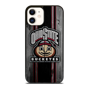 OHIO STATE BUCKEYES WOOD ICON iPhone 12 Case Cover OHIO STATE BUCKEYES WOOD ICON iPhone 12 Case Cover