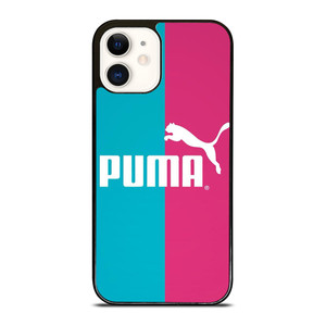 PUMA BLUE PINK LOGO  iPhone 12 Case Cover PUMA BLUE PINK LOGO  iPhone 12 Case Cover