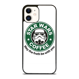 STARBUCKS COFFEE STAR WARS MAY THE FROTH BE WITH YOU iPhone 12 Case Cover STARBUCKS COFFEE STAR WARS MAY THE FROTH BE WITH YOU iPhone 12 Case Cover