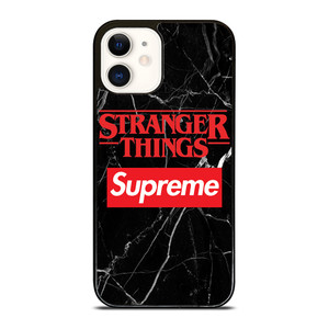 STRANGER THINGS X SUPREME LOGO iPhone 12 Case Cover STRANGER THINGS X SUPREME LOGO iPhone 12 Case Cover