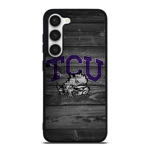TCU HORNED FROGS FOOTBALL WOOD LOGO  Samsung Galaxy S23 Case Cover TCU HORNED FROGS FOOTBALL WOOD LOGO  Samsung Galaxy S23 Case Cover