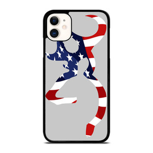 BROWNING DEER USA FLAG LOGO iPhone 11 Case Cover BROWNING DEER USA FLAG LOGO iPhone 11 Case Cover