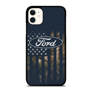 FORD CAR USA FLAG SILHOUETTE iPhone 11 Case Cover