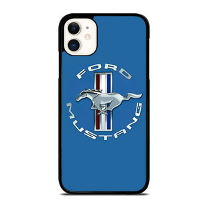 FORD MUSTANG LOGO BLUE ICON iPhone 11 Case Cover FORD MUSTANG LOGO BLUE ICON iPhone 11 Case Cover