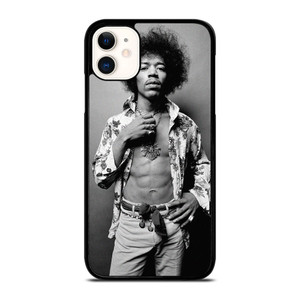 JIMI HENDRIX GUITARIST BLACK WHITE iPhone 11 Case Cover JIMI HENDRIX GUITARIST BLACK WHITE iPhone 11 Case Cover