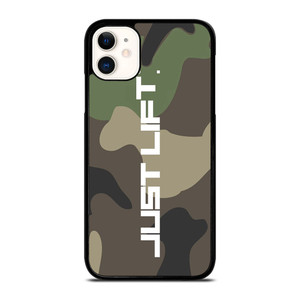 JUST LIFT FITNESS CAMO LOGO iPhone 11 Case Cover JUST LIFT FITNESS CAMO LOGO iPhone 11 Case Cover