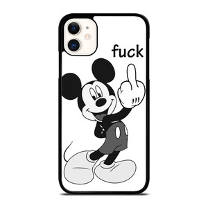 MICKEY MOUSE MIDDLE FINGER FUNNY iPhone 11 Case Cover